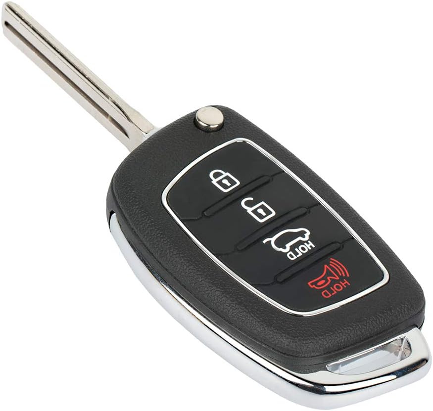 ECCPP fit for Keyless Entry Rmote Key Fob 2015 2016 2017 for Hyundai Sonata Remote FLIP FCC ADP12513601S Car Key Fob(Pack of 2)