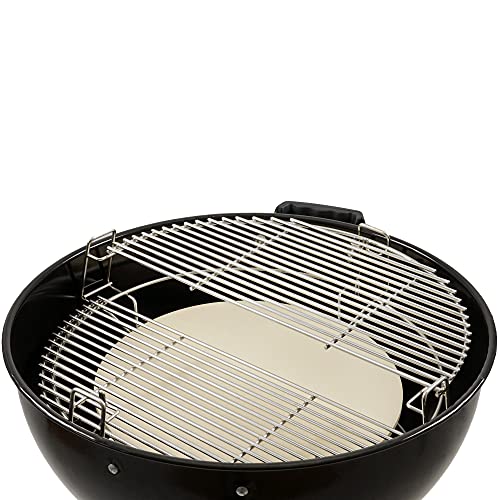 BBQ-Toro Sistema de Ahumado de Acero Inoxidable para Barbacoa Portátil de Ø 54 cm | Apto para Barbacoas Weber de Ø 57 cm y Muchas más | Parrilla con 3 Niveles y Piedra de Pizza - imagen 3