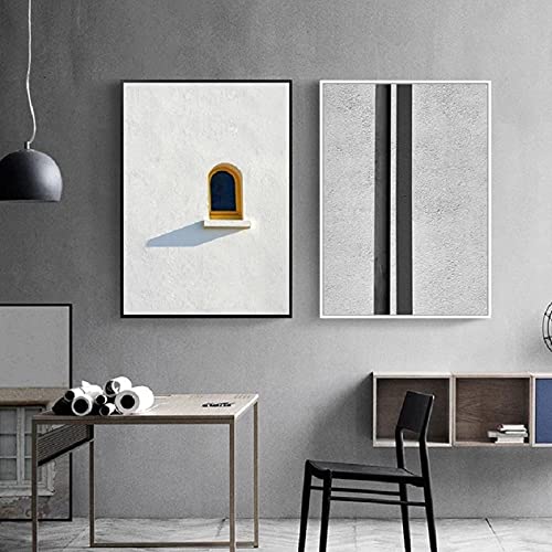 Peinture mur art scandinave abstrait pour habiller un mur vide de salon lot de 2 toiles