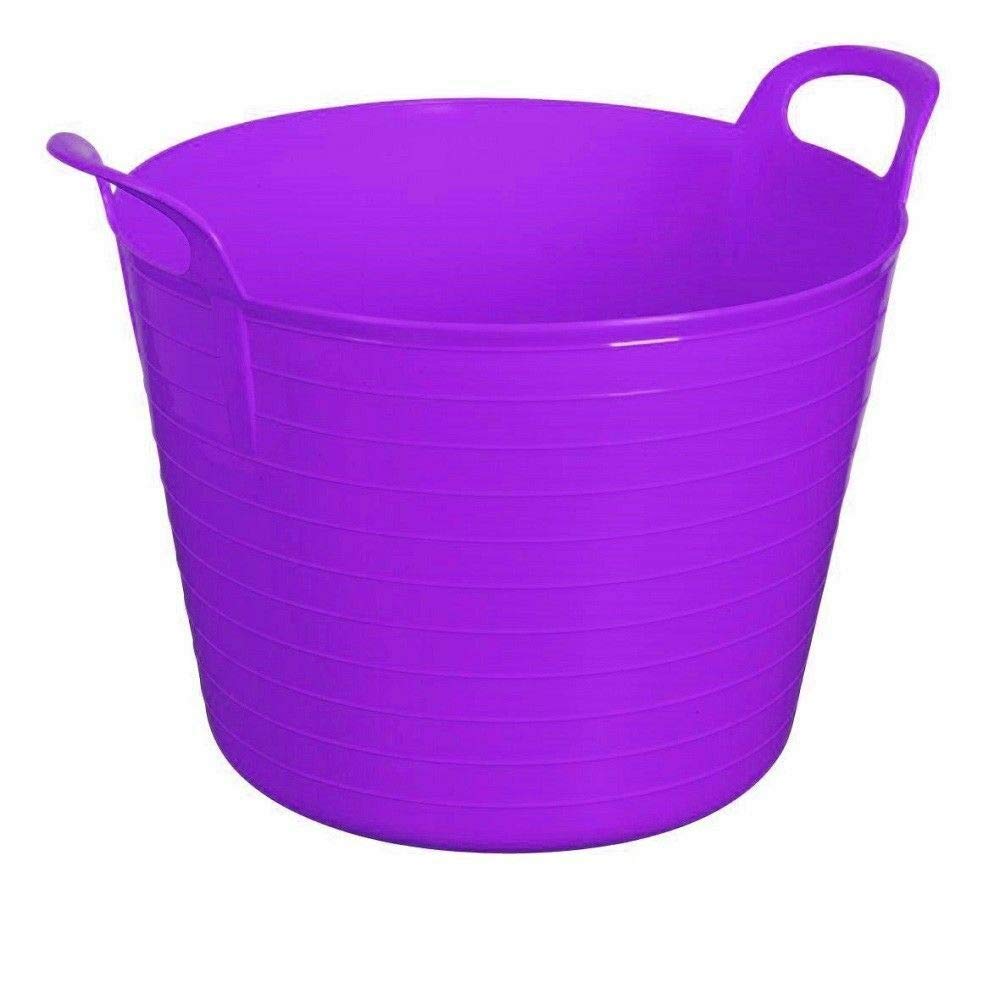 My Home Essentials® 26 Litre Flexi Tub Garden Home Flexible Colour Rubber Storage Container Bucket Flex Tub (Purple)
