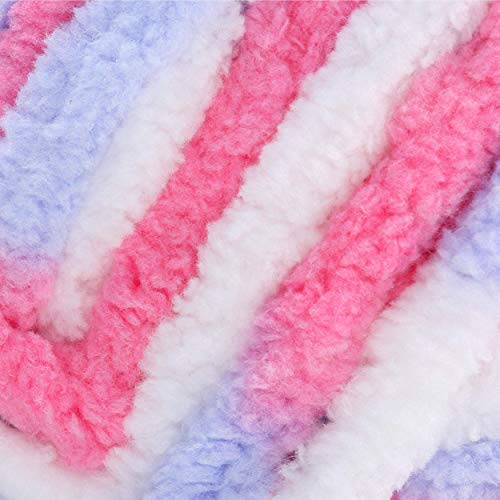 Image of Bernat Baby Blanket Yarn, 3.5 oz, Gauge 6 Super Bulky, Pink /Blue Ombre