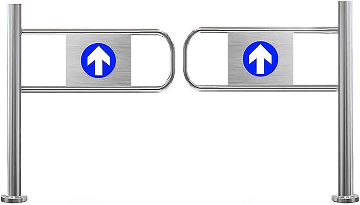 Durable Stainless Steel 90° Safety Swing Gate - One-Way Aisle Barrier for Supermarkets, Factories, Parks & Commercial Spaces (60x97 cm) - Ideal for Enhanced Security