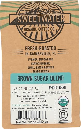 Sweetwater Organic Coffee Co Organic Brown Sugar Blend Coffee, 12...