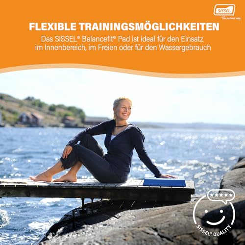 SISSEL® Balancefit® Pad Blau | Gleichgewichtstraining & Koordination | Antirutsch, TPE | Indoor & Outdoor | 120kg Belastbarkeit | Vielseitig & Sicher
