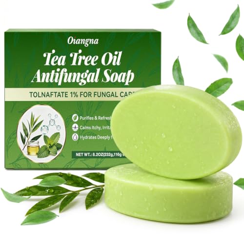 Antifungal Soap, Antibacterial Soap Bar with Tea Tree Oil, 2 Bars...