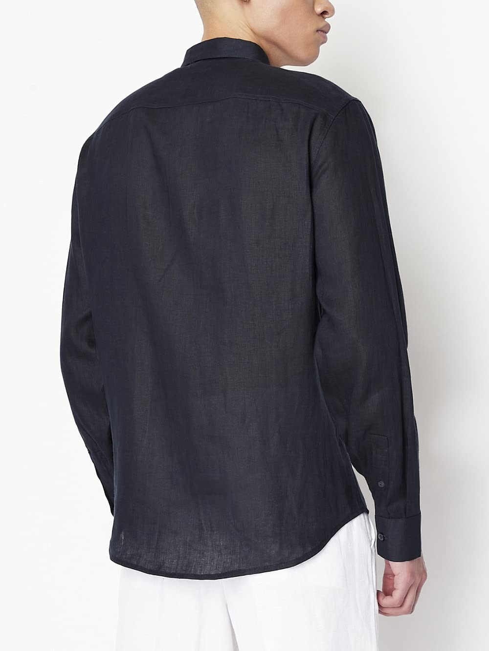 Armani Exchange Regular, Sur Ton Embroidered Logo Camisa de los Hombres
