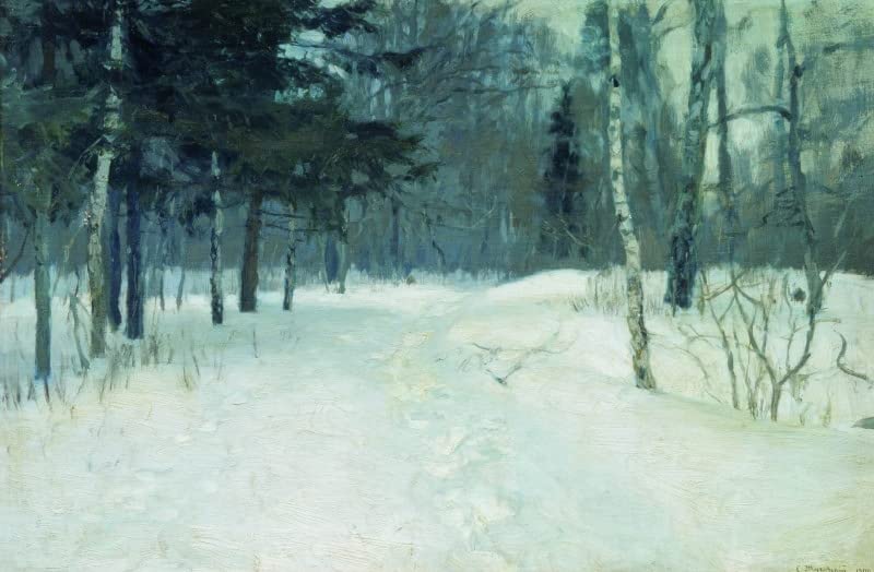 Toile Forêt en Hiver de Joukovski déco grand format 60x90