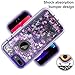 Phone Case for iPhone 6plus 6splus 7plus 8plus i 6/6s/7/8 Plus with Screen Protector Bling Liquid Glitter Clear Hybrid Protective Cell Cover iPhone6splus i Phone7s 7s 7+ 8s 8+ Phones8 6+ i6 6s+ Purple