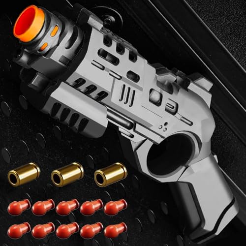 Ography Fidget Gun Fidget Toys Adults, Fidget Slider Toy Gun Stress Relief Relax EDC Gyro Finger Toy Fidget Ring Enhanced Feel Fingertip Textured Spinner Flip for Age 14+ (Night Black)