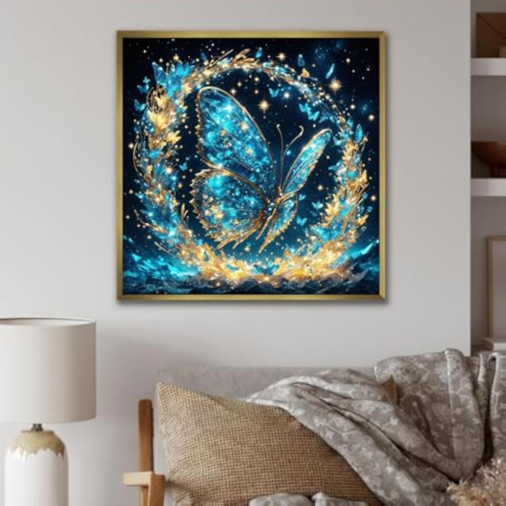 5D Butterfly Diamond Painting Kit for Adults, 12x12 Inch