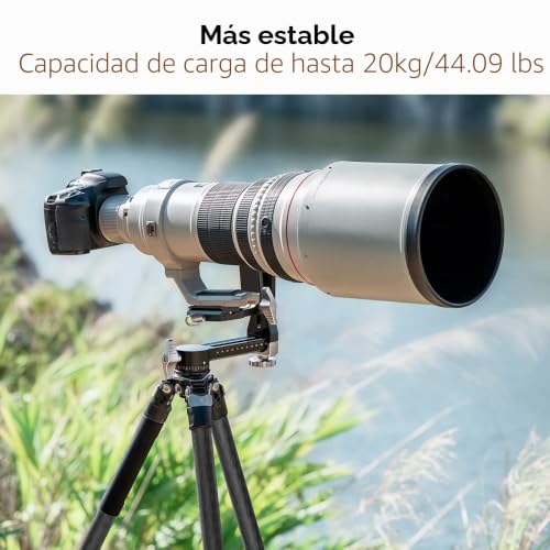 Miniatura 2 de K F Concept Cabezal De Trípode Cardán, Panorámico De 360 De Aleación De Alta Resistencia Con Placa De Liberación Rápida Arca-Swiss De 1 4 De Pulgada Para Cámaras, Capacidad De Carga 20 Kg