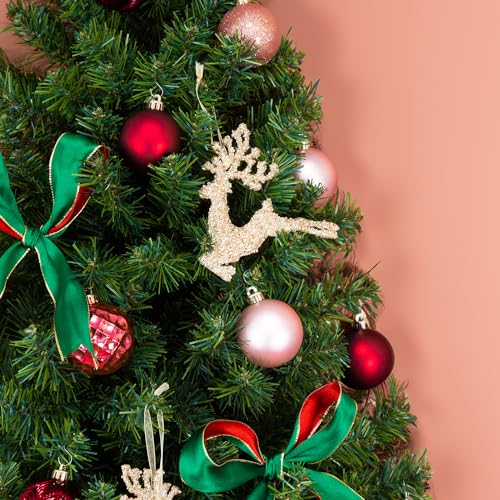 Every Day is Christmas Ornaments, Shatterproof Christmas Tree Ornament Set, Christmas Balls Decoration 50 Count (2.24"/57mm, Pink Rose) by Every Day is Christmas - Image 4