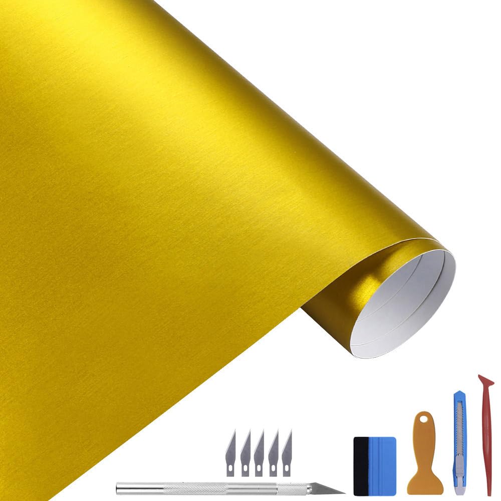 NewL 30 cm x 150 cm negro cepillado de acero inoxidable metálico película de envoltura de vinilo mate cromado cepillado para coche, hoja de pegatina para muebles de ordenador portátil de motor (negro) — view 24