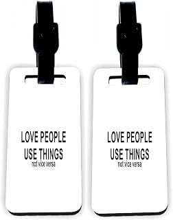 Sam Sandor-Caffeinating Please Wait - Masonite Luggage Identifier Tags with Straps (x12)