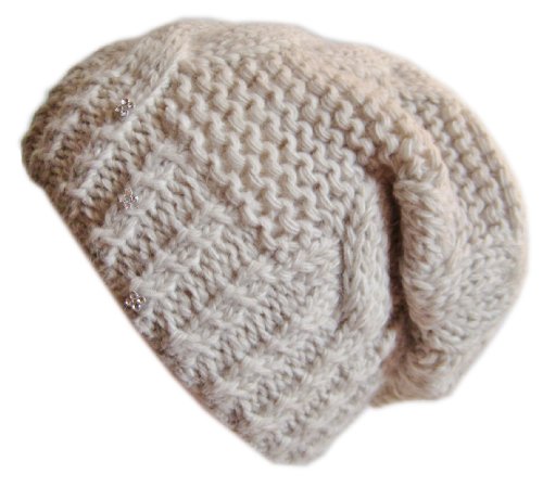 Frost Hats Winter Hat for Women Slouchy Beanie Hat Knitted Crystal Winter Hat M-80