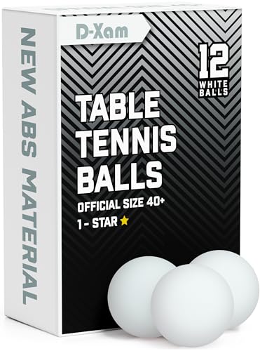 Image of D-Xam Ping Pong Balls Orange or White ABS 1 Star 40mm Official Size High Bounce Professional 50, 30 Pack Table Tennis Ball for Training & Practice - Durable High Performance
