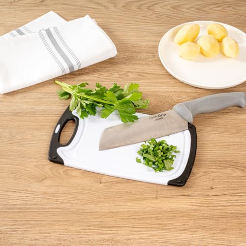 Restaurantware Cutting Board Set 15.7 x 9.6 x 1.1 Inches Plastic, Non-Slip Reversible Chopping Board Knife-Friendly Food Prep Board White by Restaurantware - Image 9