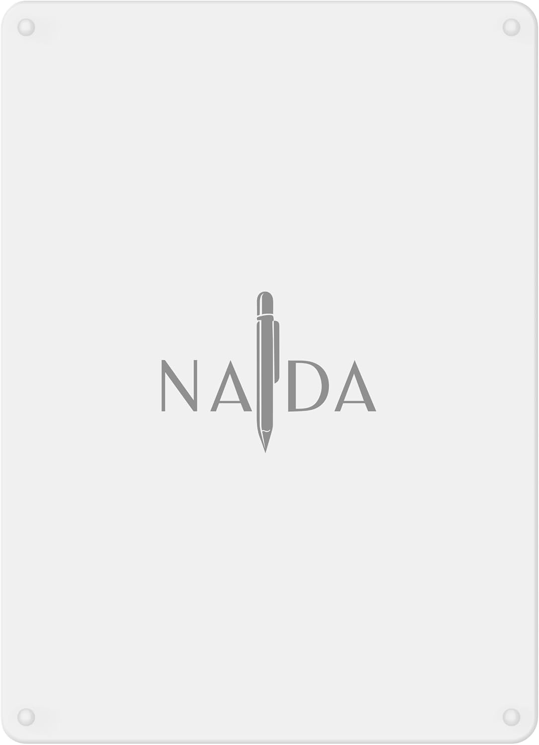 Naida Magnetic Drawing Board, Erasable Doodle Pad for Kids, Silver Gray with White Frame, Write Wipe Repeat Design