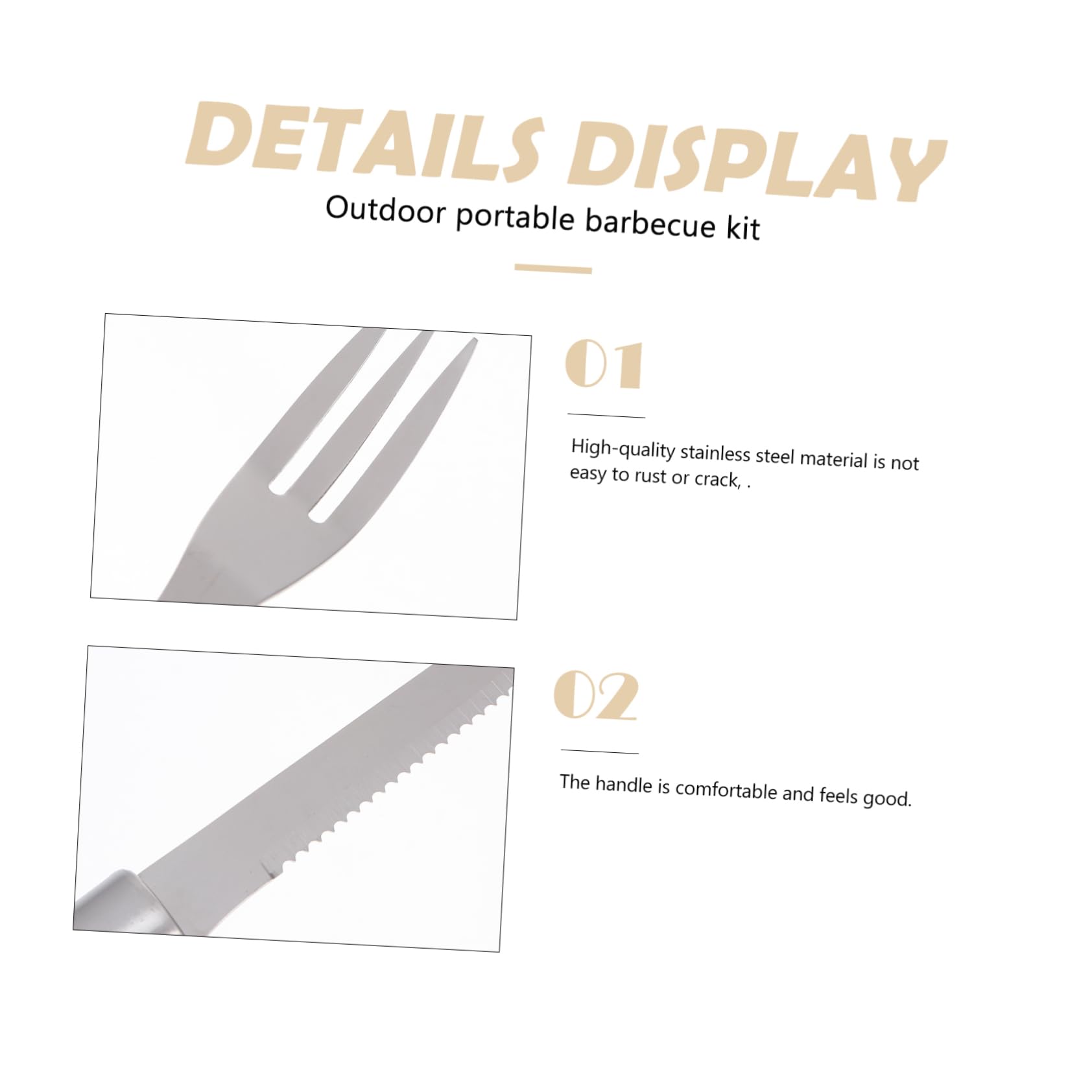 Abaodam Kit Barbecue Professionale Attrezzi in Acciaio Accessori Per Utensili Barbecue Portatili Per Esterni Completo