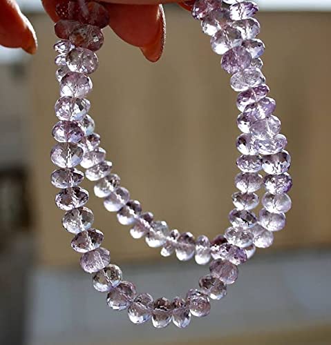Amethyst Rondelle Beads couleur lavande rare, pierres naturelles pour haute joaillerie