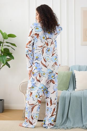 Image of YiNi LuLu Womens Pajamas Set 2 Piece Long Sleeve Sleepwear Button Down Pjs Lounge Set Nightwear with Pockets