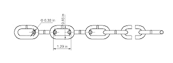 5/16 Proof Coil Weld Steel Chain, White Powder Coated After Zinc Plated, Anchor Chain, Multiple Length Avaliable (10ft)