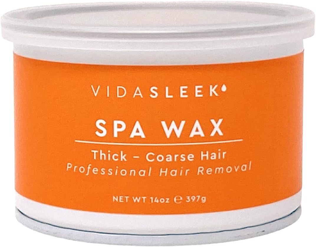 Full Body Spa Wax For Thick to Coarse Hairs - All Natural - Professional Size 14 oz. Tin