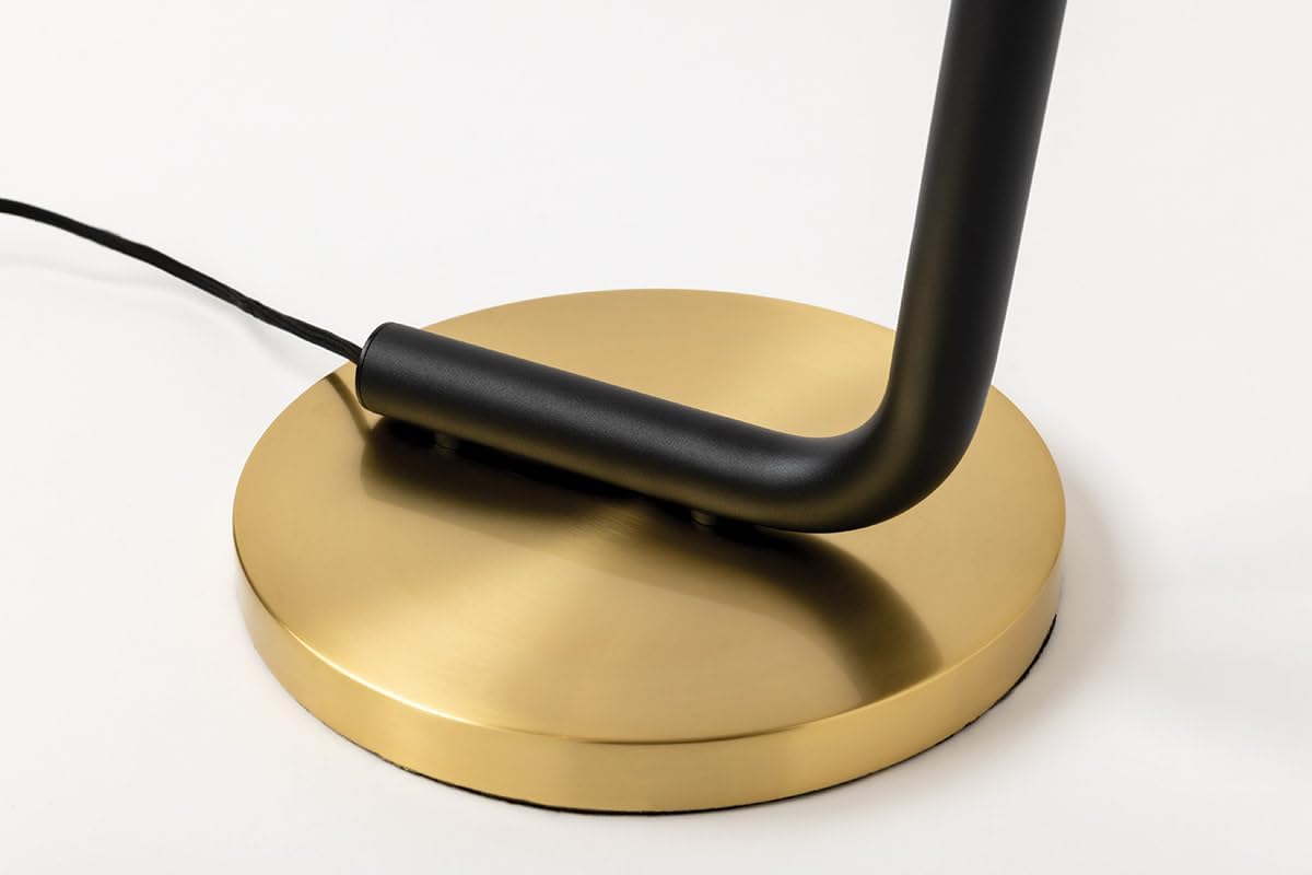 MITZI HUDSON VALLEY LIGHTING Whit - 1 Light Floor Lamp-60.25 Inches Tall and 26.75 Inches Wide-Aged Brass, Black Finish