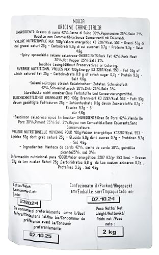 Miniatura 4 de Nduja Di Spilinga Reserva Premium De Cerdo Negro De Luca 100 Italiano Hecho En Calabria De Luca La Excelencia Italiana Que Hace Soñar Al Mundo 1900g