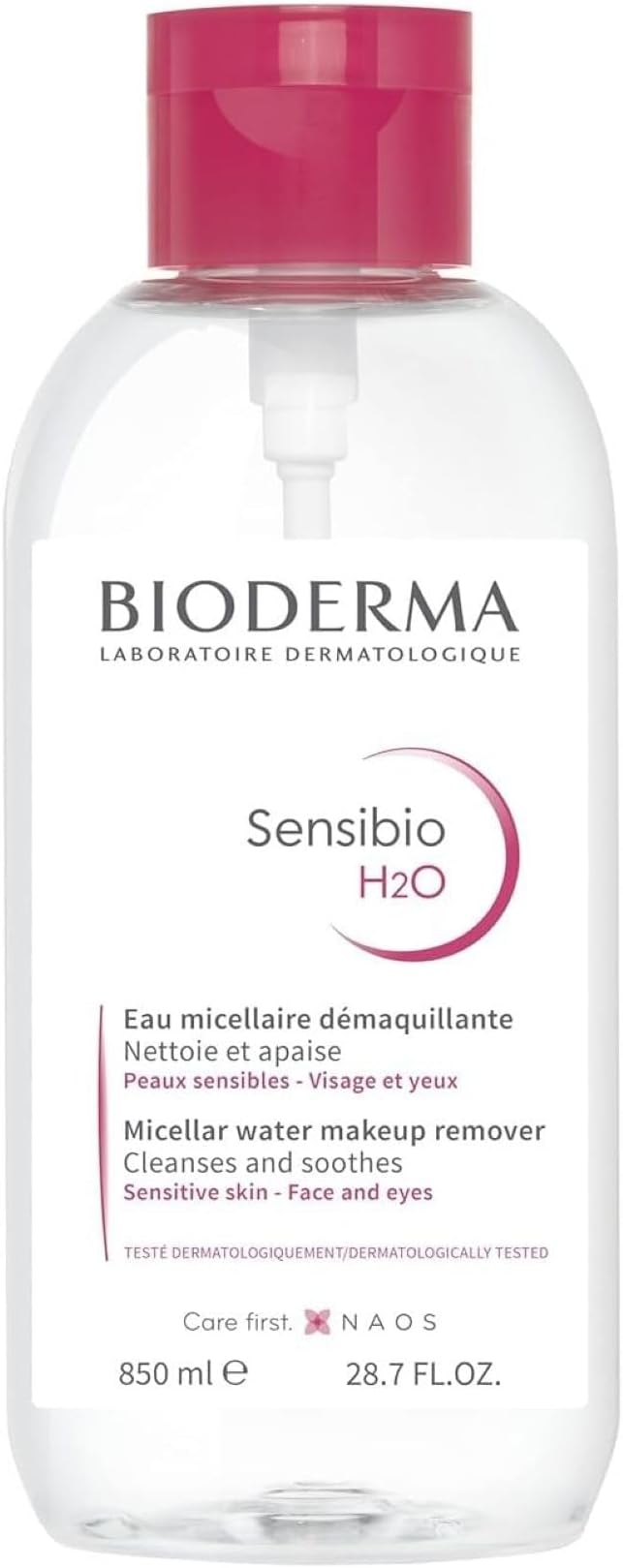 Sensibio - H2O Micellar Water - Makeup Remover Cleanser - Face Cleanser for Sensitive Skin