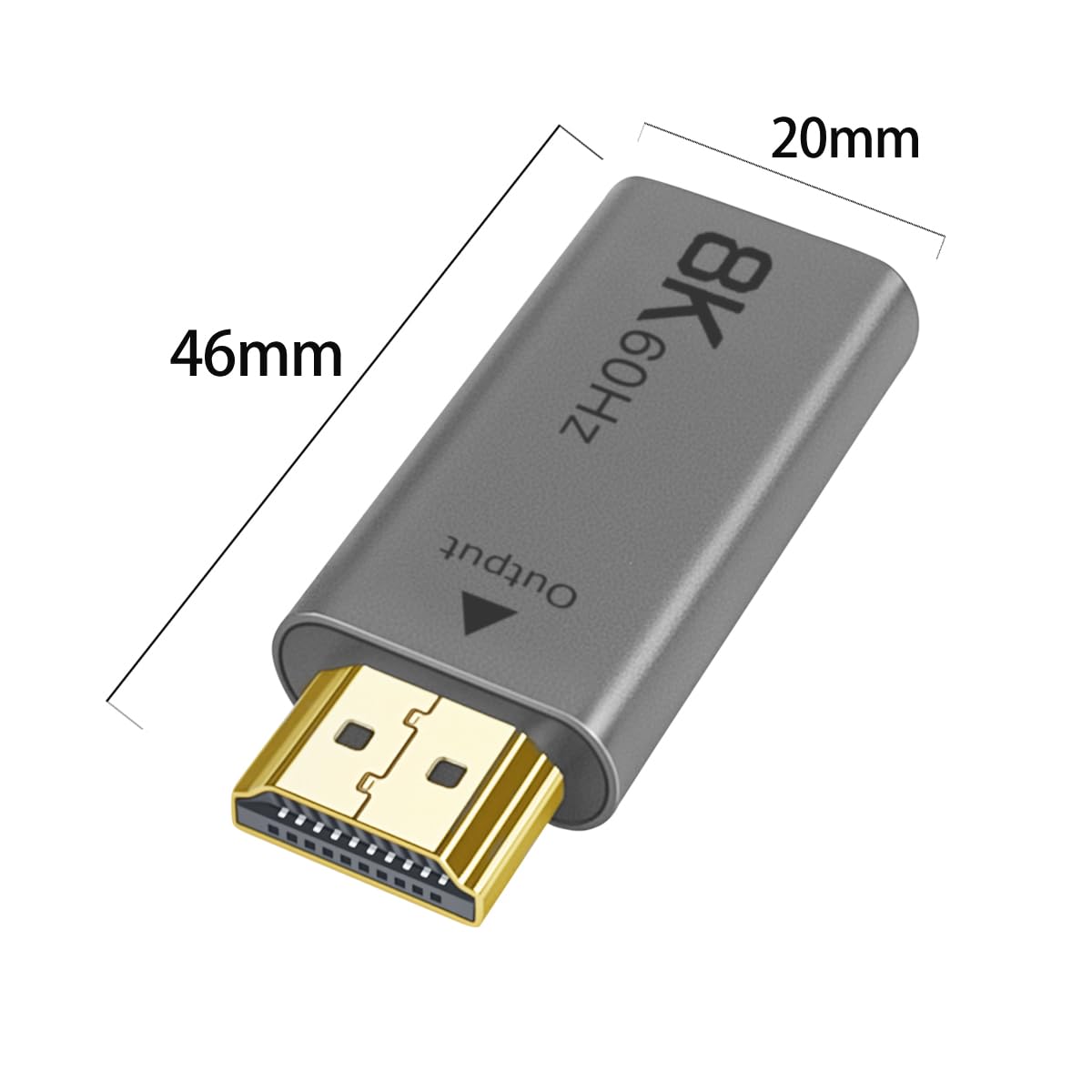 Adattatore 8K da USB C a HDMI 2.1, convertitore USB-C femmina a HDMI maschio, 8K a 60Hz, 4K a 120Hz, 2K a 240Hz, HDR, Thunderbolt 3/4 di tipo C, compatibile con tablet, telefono e laptop, 1