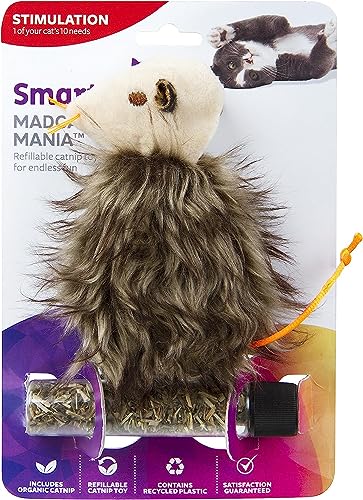 Smartykat Madcap Mania Refillable Plush Catnip Cat Toy, Includes Catnip Tube - Randomly Selected Color, One Size #TOP2