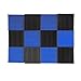 (12 Pk) Blue/Charcoal acoustic foam tiles soundproofing foam panels sound insulation soundproof foam padding sound dampening Studio sound proof padding 1" x 12" x 12"