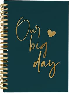 Wedding Notebook Journal, Wedding Engagement Gifts 5.5"x8.3" 164pages Lined Notebooks College Ruled, WeddingPlanner Book and Organizer, Our Big Day Green Notebook for WeddingReception