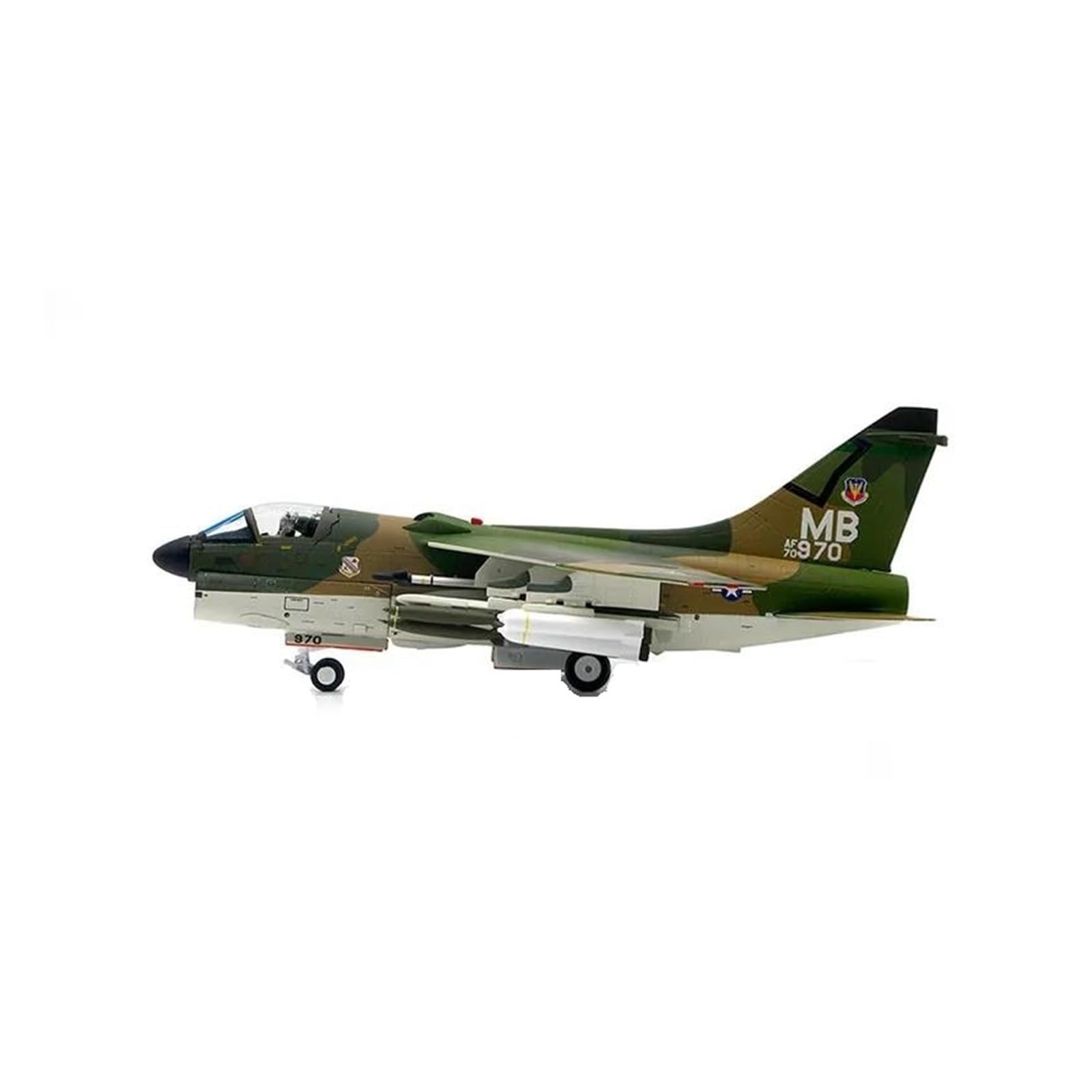 Modelo de avión Diecast 1/72 Air Force A-7D para decorar tu despacho u oficina con estilo