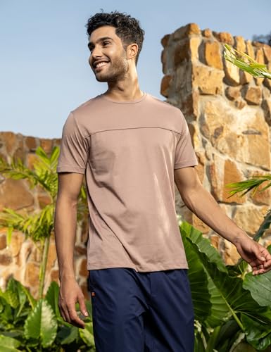 Image of DAMENSCH Men's Solid Regular Fit T-Shirt