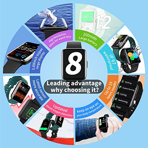 Smart-Watch-for-Android-Phones-Smart-Watch-for-Men-Women-169-Curved-Screen-Smartwatch-Waterproof-Fitness-Tracker-Fitness-Watches-BlackBlue