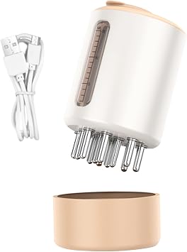 2 in 1 Electric Head Massager and Scalp Oil Applicator with 15ml Oil Tank Portable High Vibration Scalp Massager Brush for Hair Growth, Stress Relief and Relaxation
