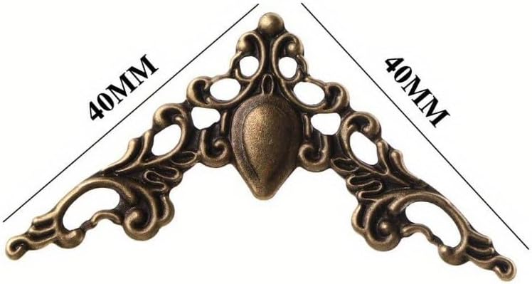 30pcs Metal Corner Brackets Bronze Color 40mm Corner Brackets for Photo Frame Furniture Protector Decorative (Silver,60pcs/lot)