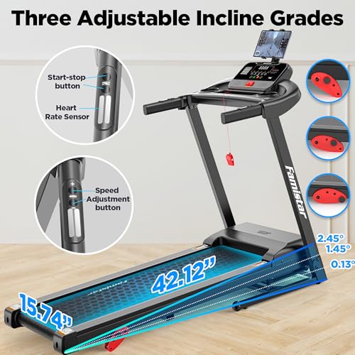 Image of 2.5HP Folding Incline Treadmill, Electric Treadmill for Home