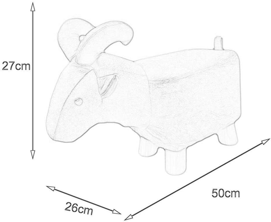 Portable Animal Footstool for Changing Shoes Room, Blue Sheep