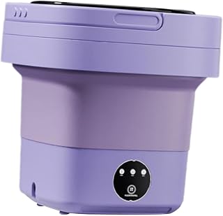 ATORSE Foldable Mini Washing Machine 6.5L 3 Models Powerful for Travel Dorm Laundry Violet Price In India