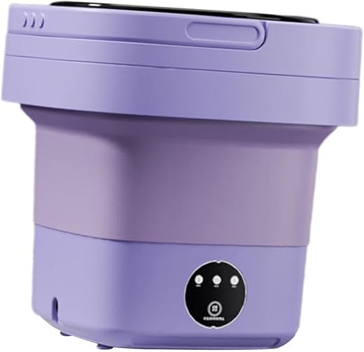 ATORSE Foldable Mini Washing Machine 6.5L 3 Models Powerful for Travel Dorm Laundry Violet