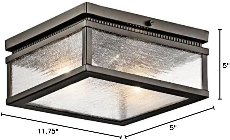 Kichler 49389OZ Manningham Outdoor Ceiling 2-Light, Olde Bronze