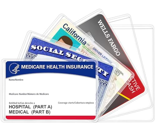 6 Pack New Medicare Card Holder Protector...
