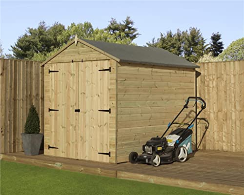 Empire 9500 Premier Apex Garden Shed 6X7 SHIPLAP T&G PRESSURE TREATED WITH DOUBLE DOOR