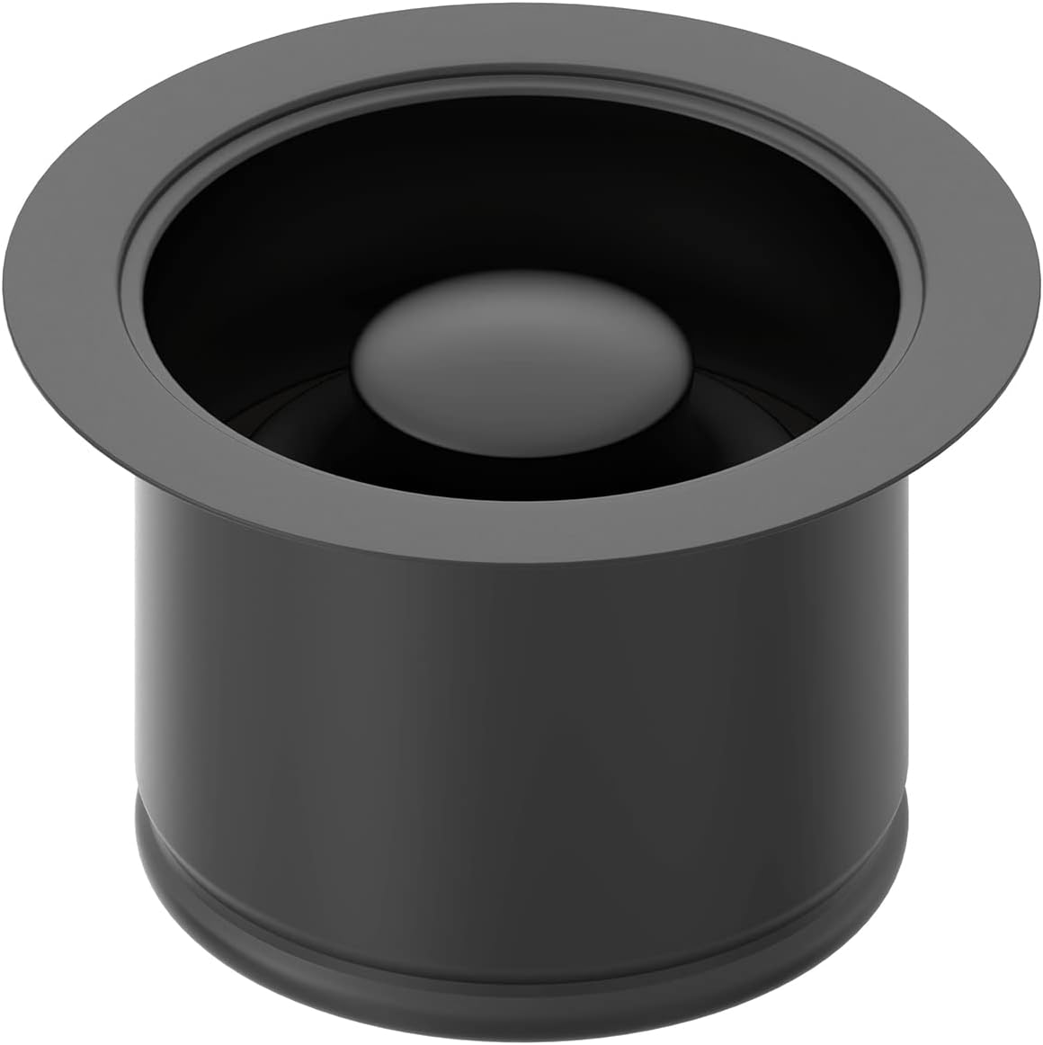 Extended Garbage Disposal Flange and Kitchen Sink Stopper for 3 1/2‘’ Universal Kitchen Sink Drain Hole(Matte Black)