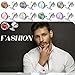 Imagen de Silverora Relojes Hombre Gemelos Reloj de bolsillo: Redondo Analógico Cuarzo Gemelos con Escala de Números Romanos Botones de Camisa Puños Regalos para Hombres Boda Negocios