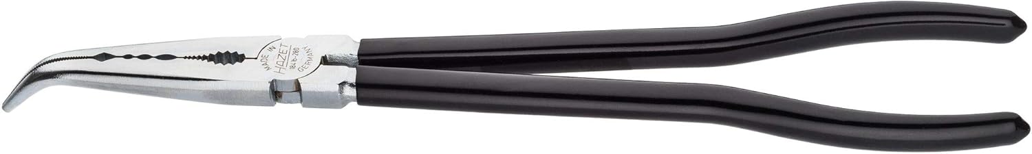 Hazet 1841B-280 Bent Snipe nose pliers, 11.02"