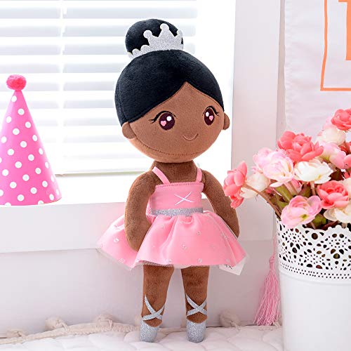 Gloveleya Ballet Dolls Baby Girl Gifts Plush African American Ballerina Doll Bronze 13" #TOP5